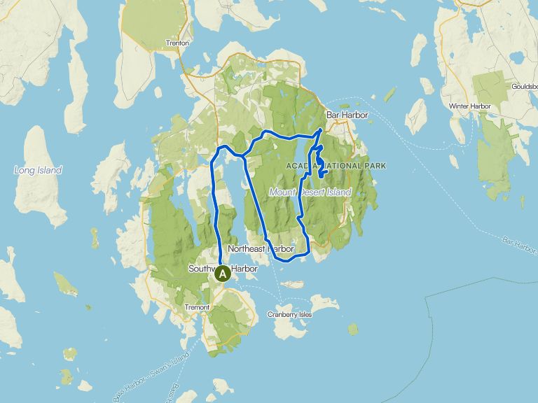 Central Mount Desert Island loop from Southwest Harbor | road ride | Komoot